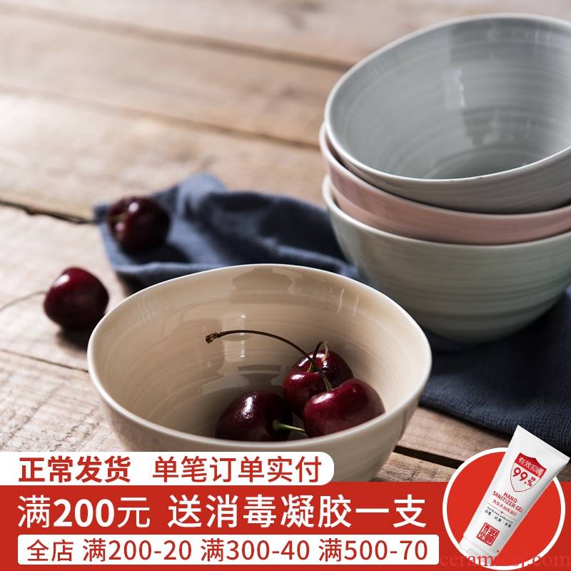 Jian Lin household contracted ceramic eat rice bowl noodles in soup bowl of creative move express tableware andaman
