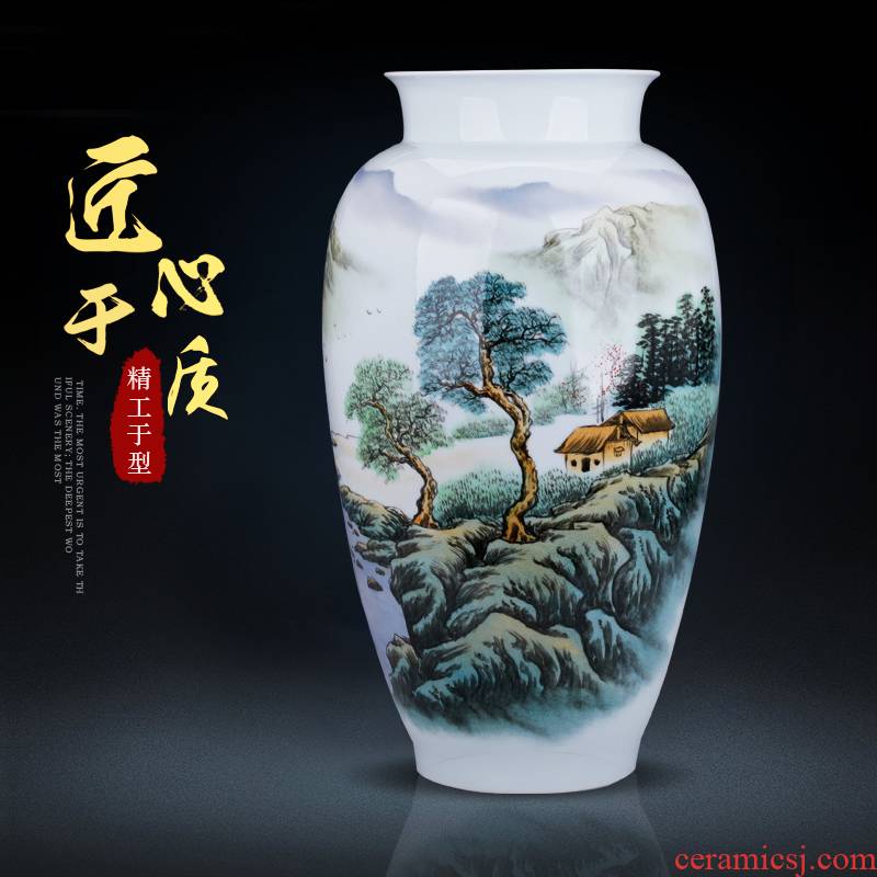 Jingdezhen hand - made on figure large vase 50 cm high ceramic floor furnishing articles study the sitting room porch decoration decoration