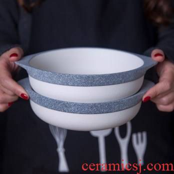 Snowflakes porcelain tableware glaze color move under the Japanese plates creative ceramic plate household soup plate soup bowl deep dish