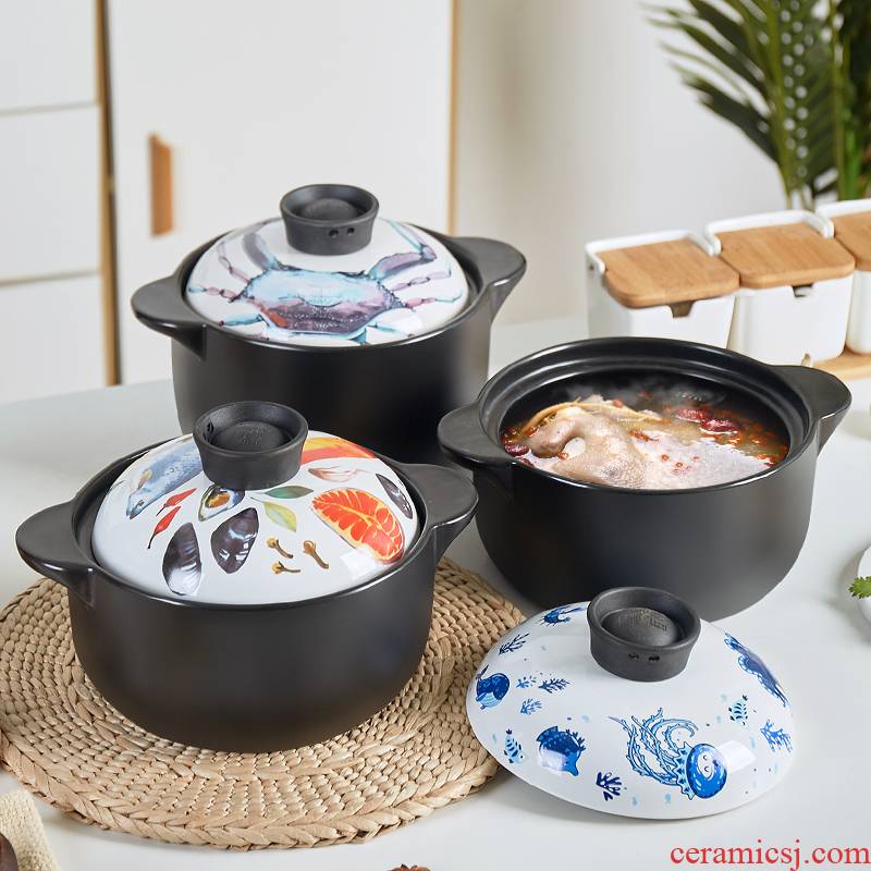 Casserole stew high - temperature curing stew size capacity ceramic soup home flame gas cooking porridge tasty Casserole
