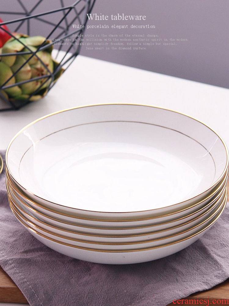 4 only up phnom penh dish ceramic soup plate suit dish plate ipads porcelain household deep deep dish dish dish meals