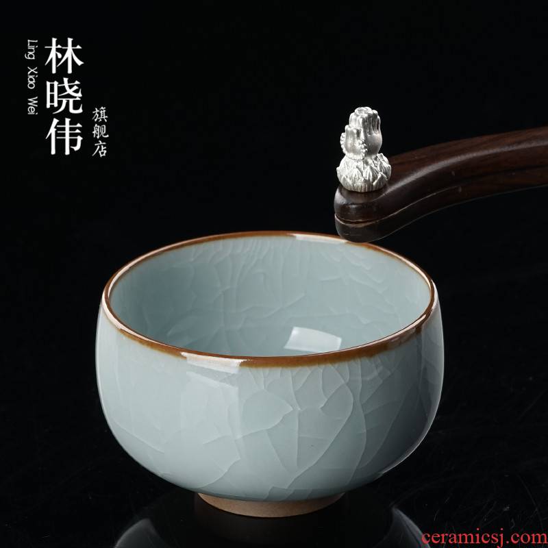 With silver your up expressions using CPU purple iron foot sample tea cup master cup single CPU ruzhou your porcelain pieces of personal cup gift