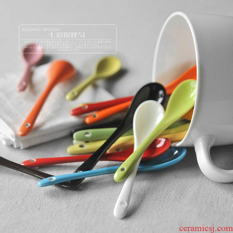 Porcelain color beauty office more color ceramic keller of coffee cup spoon, spoon stirring spoon, spoon
