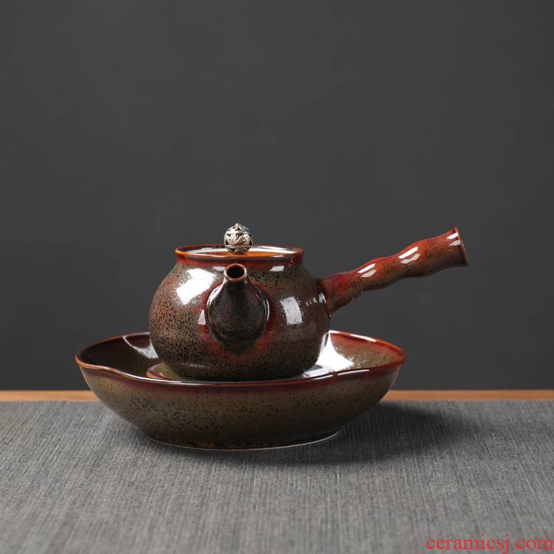 Poly real (sheng built one side teapot ceramics single pot of Japanese side keep pot hot kung fu the teapot household utensils