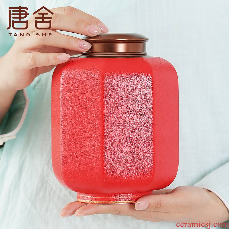 Don difference up large the lantern tea pot aluminum alloy cover sealing ceramic tea storage tanks moistureproof tea warehouse home