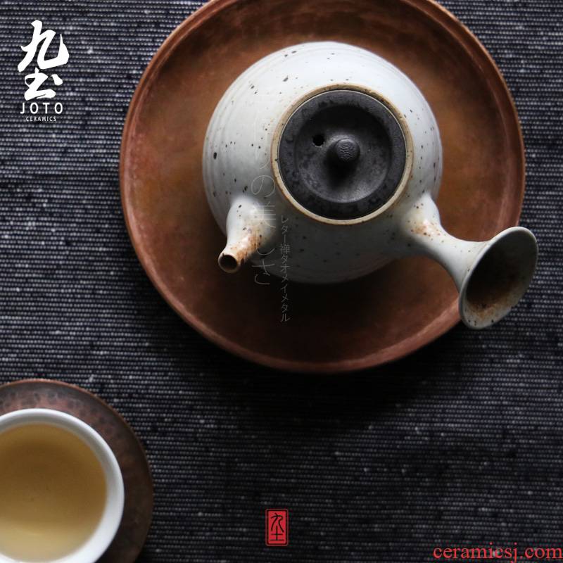 About Nine manual coarse soil clay POTS kung fu tea pot of contracted household single pot of Japanese tea taking with terms ceramic POTS little teapot cup