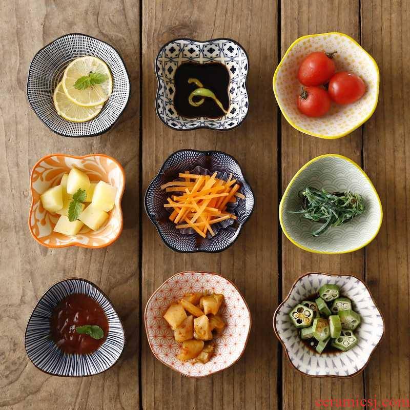 Four pack flavor dish of ceramic tableware creative web celebrity dip sauce dish dish of soy sauce bowl trill with small dishes