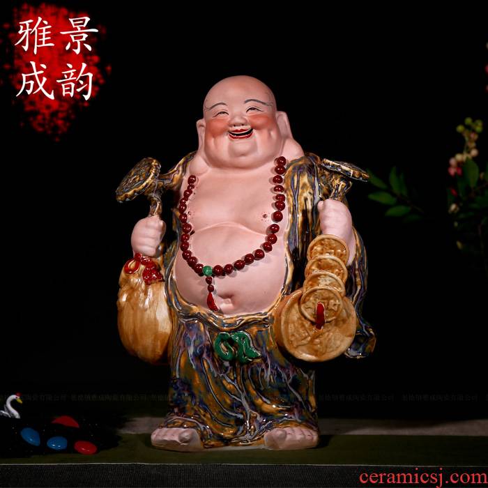 Jingdezhen ceramics opening rich Buddha furnishing articles present household act the role ofing is tasted sitting room ark, craft gift