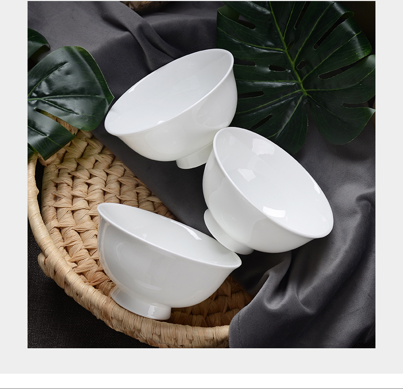 Pure white ipads porcelain big bowl of Chinese style household mercifully rainbow such as bowl dish bowl bowl ipads porcelain tableware 7 inches tall bowl of cold such as always