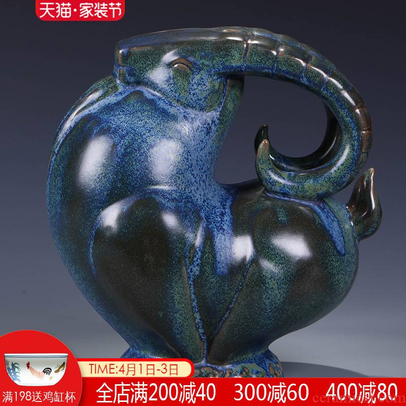 Jingdezhen ceramics creative imitation bronze its sheep archaize new classical Chinese style living room home furnishing articles