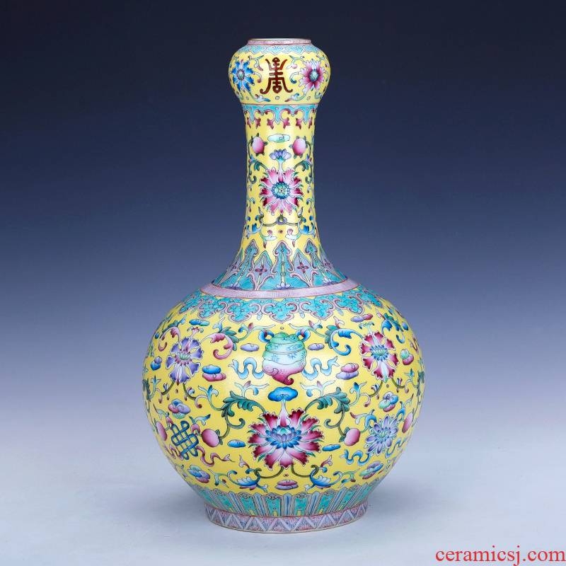 Jingdezhen ceramics antique hand - made porcelain of antique vase the qing qianlong restoring ancient ways do old rich ancient frame small place
