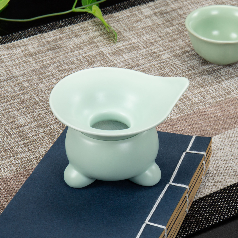 Jane qualitative) household your up filter filter dehua ceramic creative tea kungfu tea accessories tea - leaf filter
