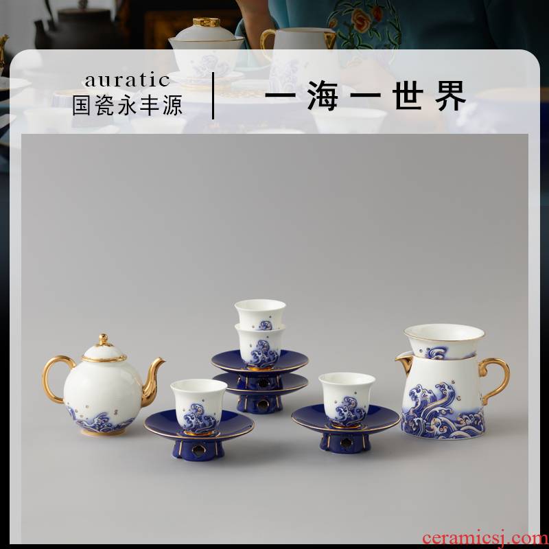 The porcelain Mr Yongfeng source porcelain sea pearl 12 head ceramic tea set cups and saucers) set The teapot
