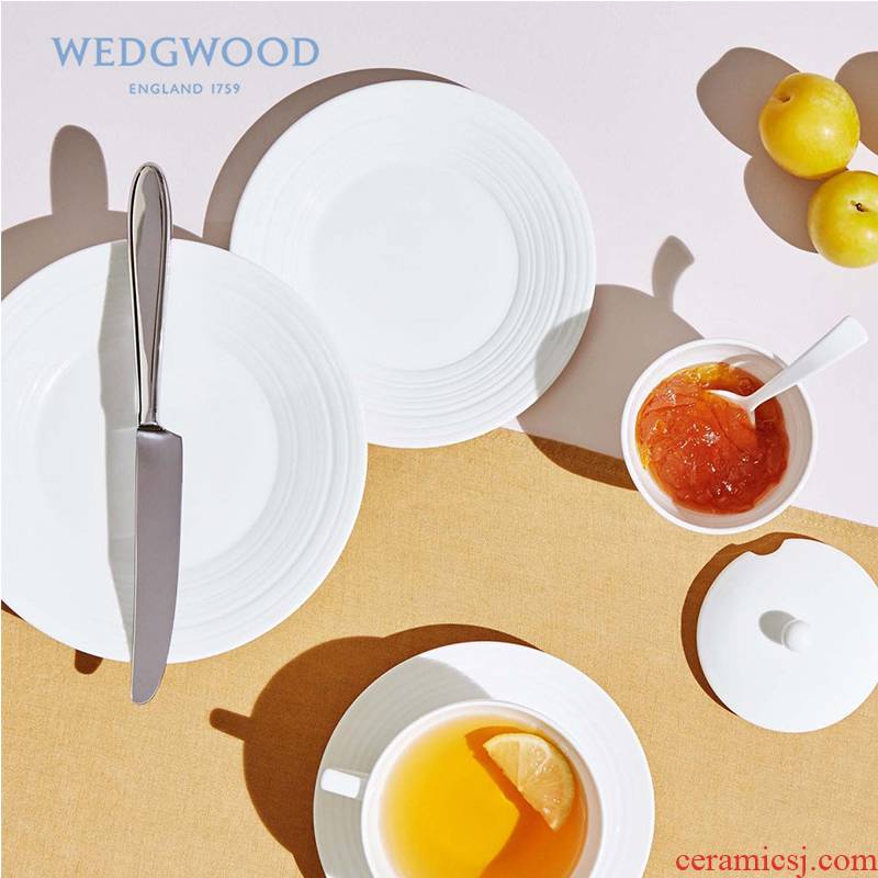 Wedgwood Jasper Conran White 18/23/27 cm embossed flat European - style ipads porcelain tableware