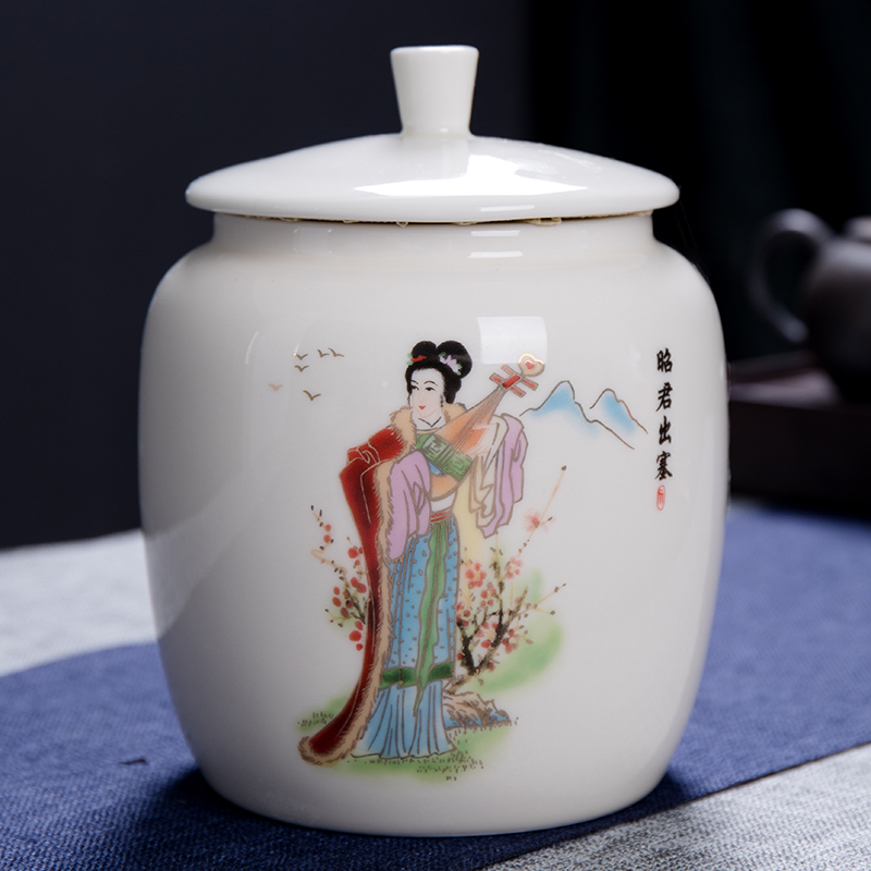 Receives caddy fixings ceramic seal pot small household portable storage medium storage tank Receives purple sand tea boxes