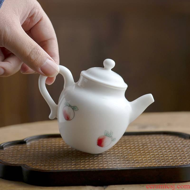 Thousands of little teapot red up ceramic household mini manual single pot teapot Chinese style restoring ancient ways of violet arenaceous kung fu tea set