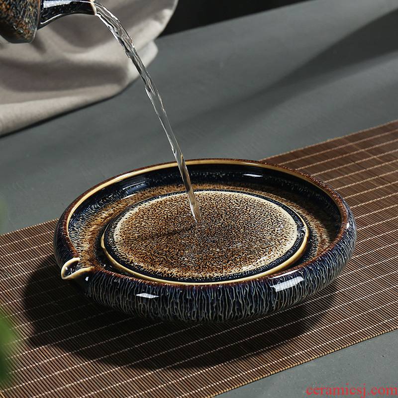 Pot bearing Pot dry terms tray of Japanese up tea accessories water tea tea saucer ceramic Pot pad restoring ancient ways