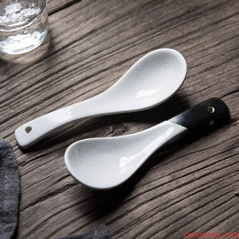 The content, lovely ceramic spoon, spoon stir spoon, run out of children 's creativity and lovely cartoon ladles little spoon