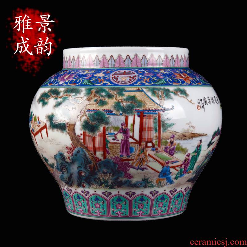 Jingdezhen ceramic hand - made of autumn garden gathering furnishing articles sitting room of Chinese style household porcelain vase decorations arts and crafts