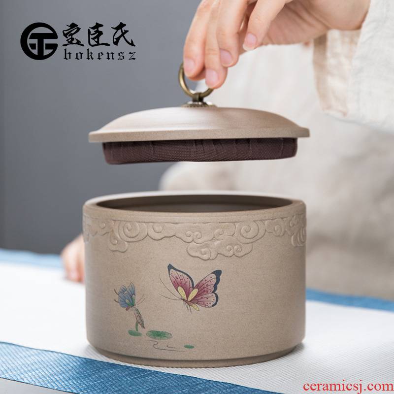 Caddy fixings ceramic seal tank large deposit tea storage tank with small portable tea Caddy fixings tea custom LOGO