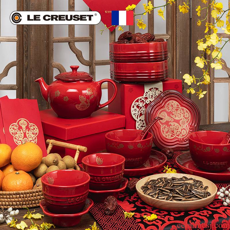 France 's LE CREUSET cool color stoneware perigone tea utensils use identifiers tank 2020 New Year gifts