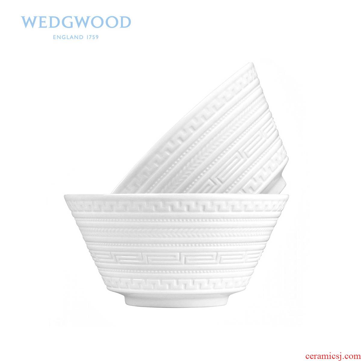 WEDGWOOD waterford WEDGWOOD Italian embossed 14.5 cm ipads porcelain salad bowl bowl bowl two spot