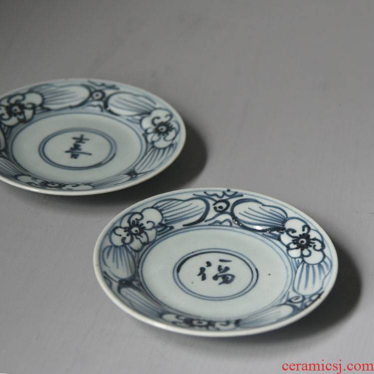Poly real view jingdezhen factory goods antique porcelain pot of tea tray bearing restoring ancient ways pot cup mat
