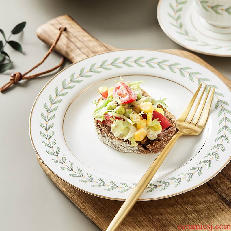 Ceramic plate of creative household steak plate plate character pasta dish contracted Japanese - style tableware inventory heart breakfast dish