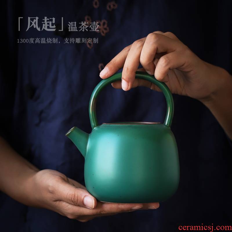 ShangYan Japanese ceramics girder pot of large - sized kung fu tea kettle high - capacity teapot warm the teapot single pot of restoring ancient ways