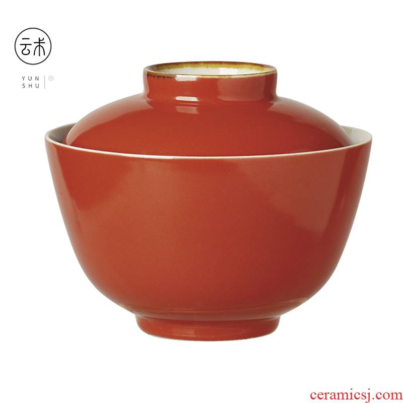 Coral red cloud art of jingdezhen checking out traditional ceramic tureen three to make tea bowl kung fu tea set