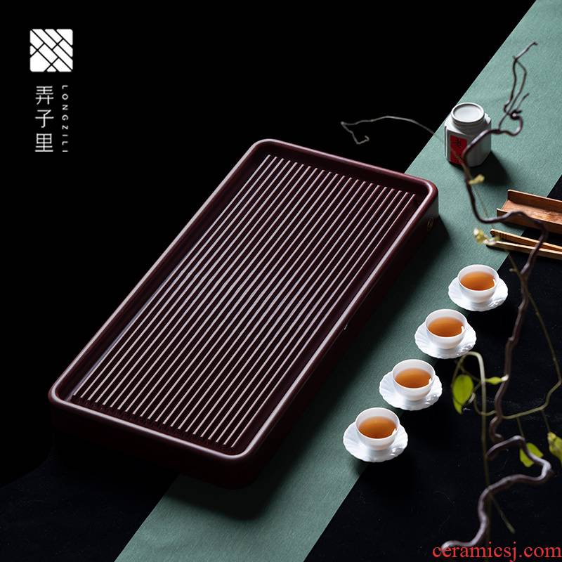 Made in jingdezhen bakelite tea tray was kung fu tea tea tea tray household contracted pure color plate saucer plate