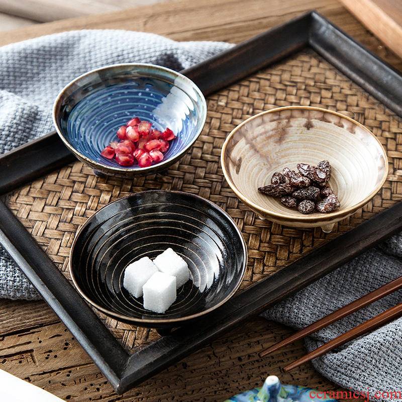 Japanese flavor dish creative ceramic materials imported from Japan dish restaurant dessert plate seasoning disc small home plate