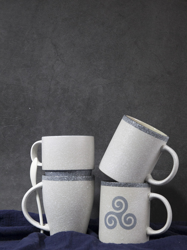 "Second half" Nordic snowflake creative glaze ceramic keller cup coffee cup milk home office