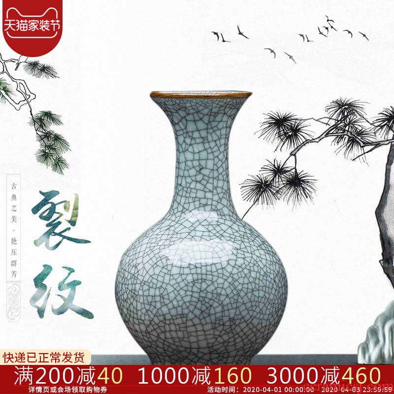 Jingdezhen ceramics up vases, flower arranging archaize sitting room of Chinese style household rich ancient frame crafts ornament