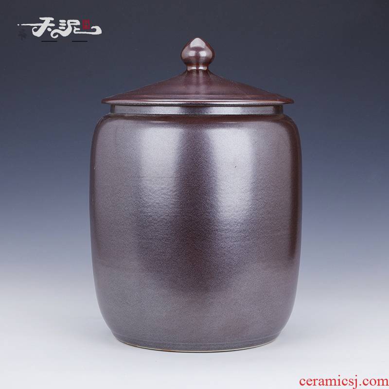 Jingdezhen ceramic tea pot size with cover large capacity storage tank household pu - erh tea POTS sealed as cans moistureproof