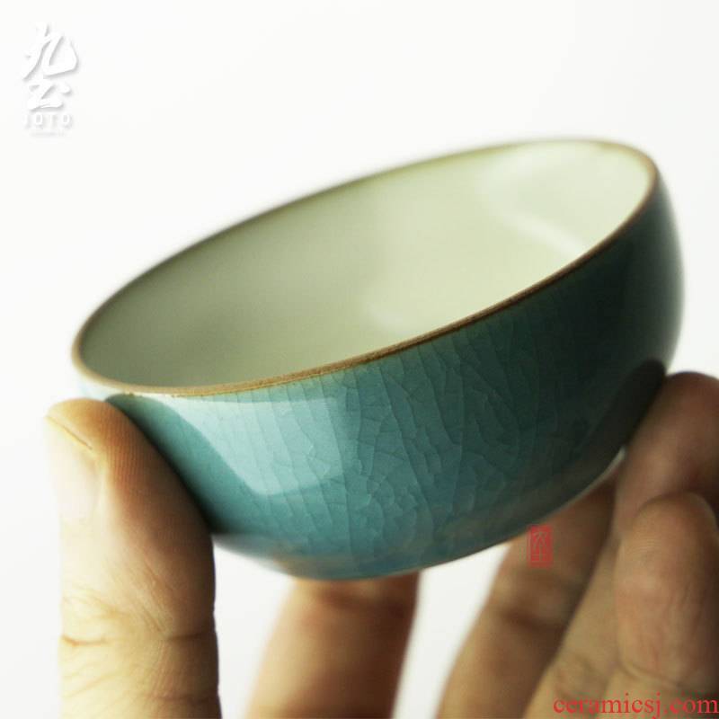 About Nine soil manual master single CPU kung fu jingdezhen tea tea set, ceramic cups all hand large pu - erh tea cups