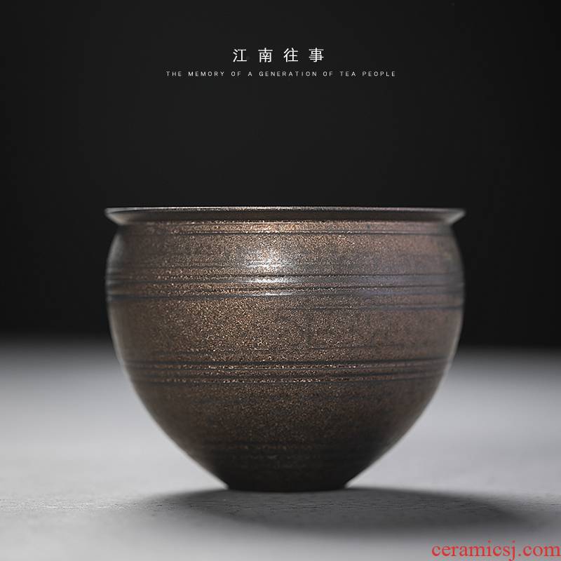 Jiangnan hand built water tea tea accessories home past ceramic glaze iron kung fu tea mercifully tea spoon
