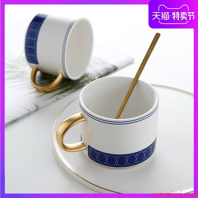 Coffee cup small European - style key-2 luxury ceramic English afternoon tea tea set Coffee cups and saucers household flower tea cups
