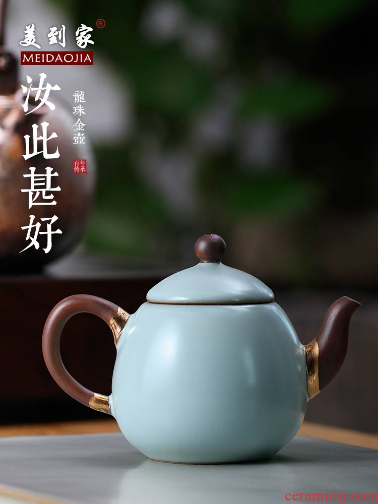 Beautiful home your up small single pot of ceramic teapot manual fuels the ice cracked one office with tea filters