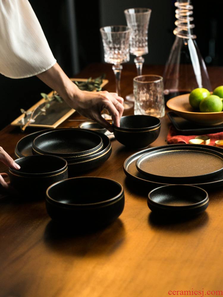 And creative ceramic gutzon up phnom penh rectangular plates rice bowls of soup basin of kitchen utensils steak dinner plate plate