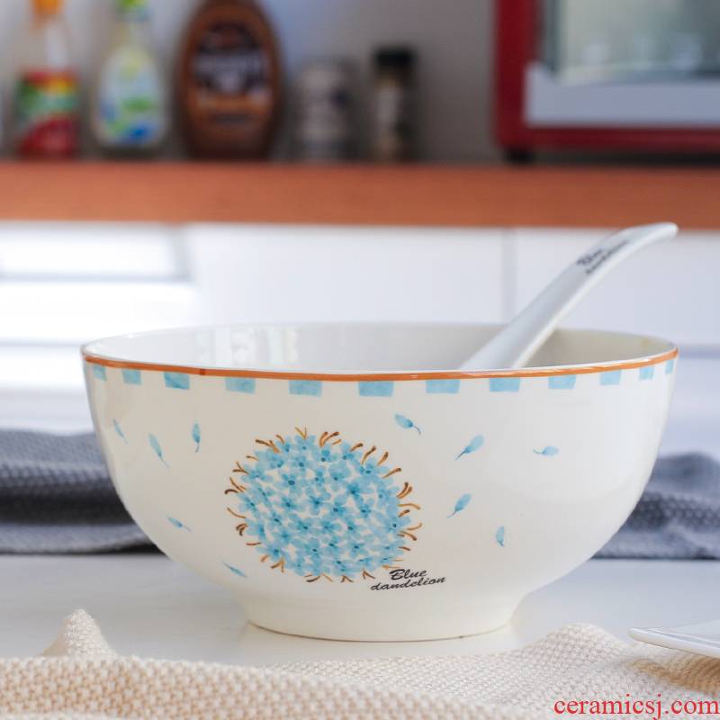 Dandelion ipads porcelain Chinese style household contracted fruit salad soup bowl creative rainbow such as bowl bowl dish bowl bowl of ceramic bowl