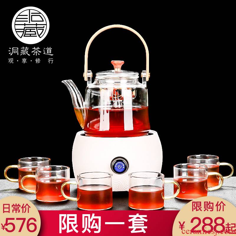 Hole hidden side of building glass teapot TaoLu ceramic high - temperature thickening electricity boiling tea is tea stove suit to boil tea