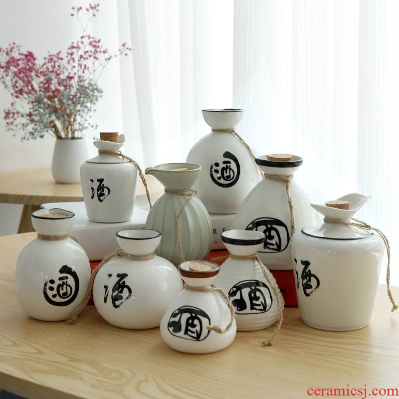 Hip flask ceramic Japanese - style wine to restore ancient ways small points one and a half jins of jin three two home warm little Hip Hip hotel
