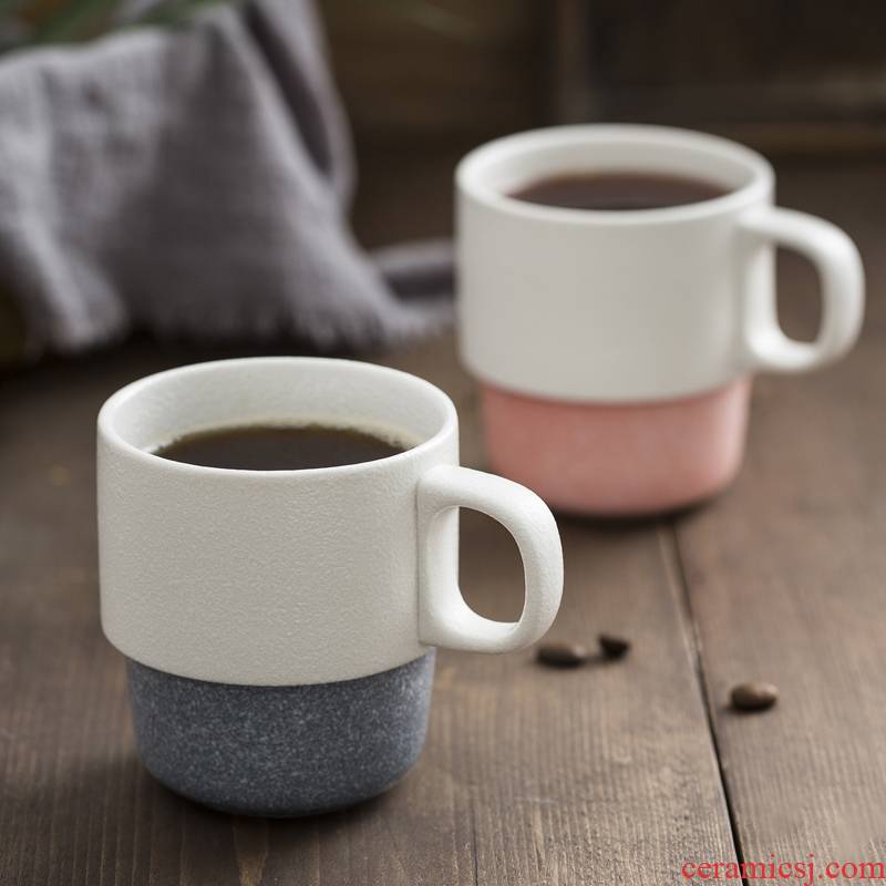 The Nordic INS glass ceramic cups with cover han edition home mugs contracted couples a creative trend
