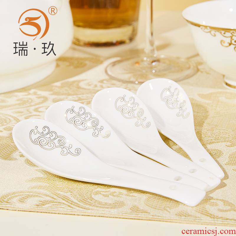 10 domestic lead - free ipads porcelain spoon, spoon, ladle ipads China porcelain spoon ten pack spoon pony