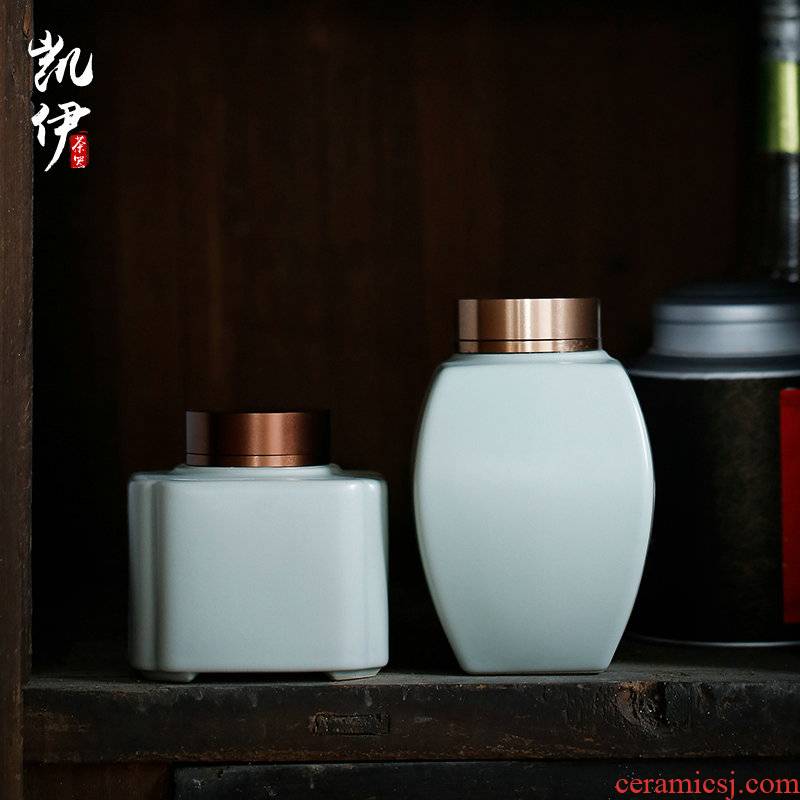 Kate jingdezhen your up tin lid caddy fixings tea caddy fixings ceramic pot seal tea caddy fixings large