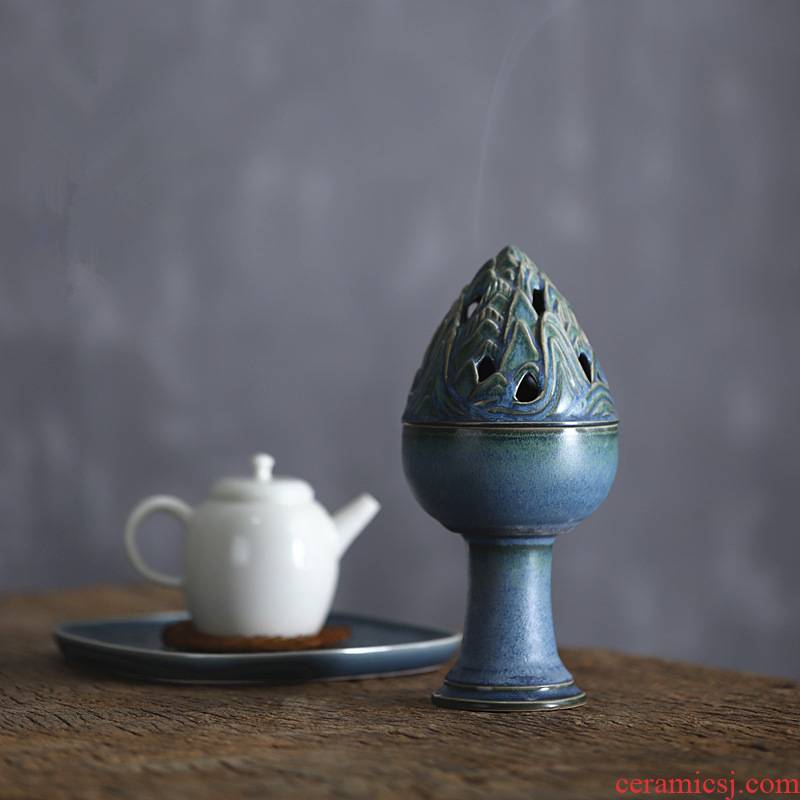 Xiang Xiang furnace furnishing articles together scene zen ceramic antique incense coil tower creative home bedroom sandalwood aroma stove restoring ancient ways