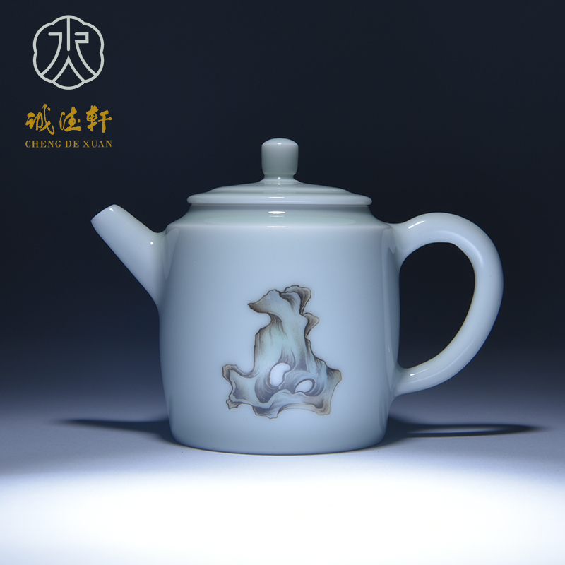Cheng DE hin upscale boutique kung fu tea set, jingdezhen ceramic landscape teapot 44 hand - made of enamel pot of land in fujian
