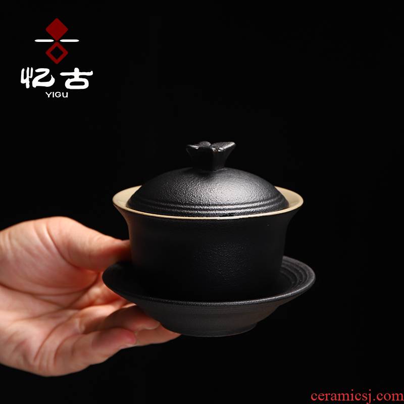Have ancient tureen coarse pottery family kung fu tea tureen ceramic cups to tureen always worship cup teapot