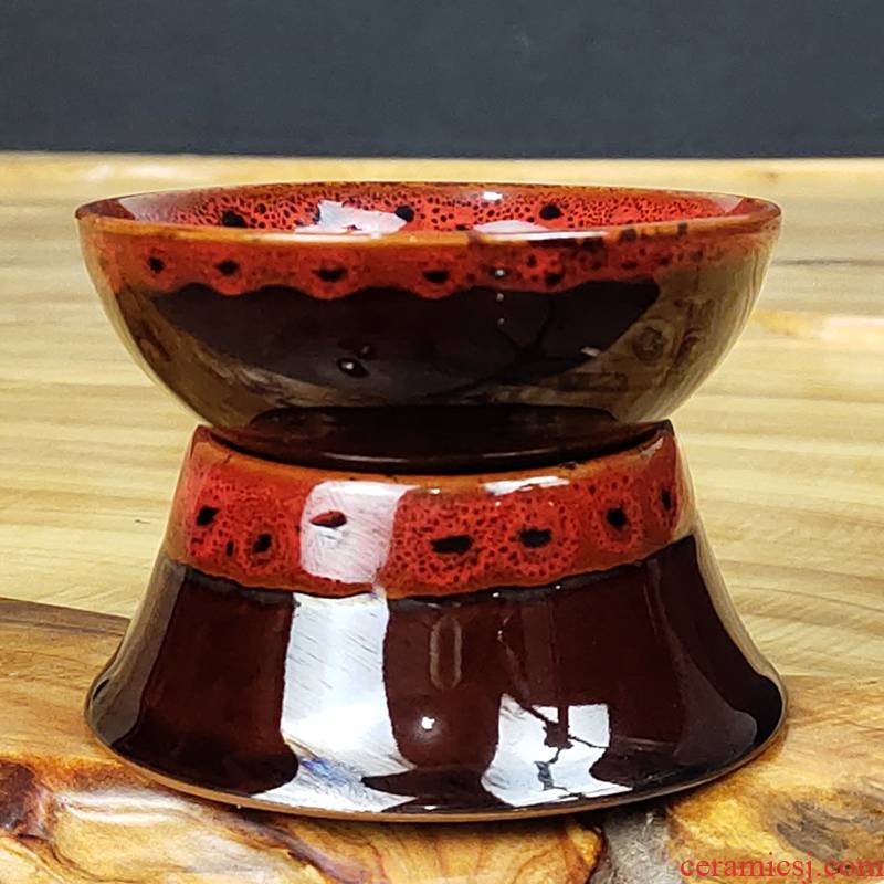 Red) make tea tea filter good creative ceramic ceramic stainless steel filter tea tea accessories filter
